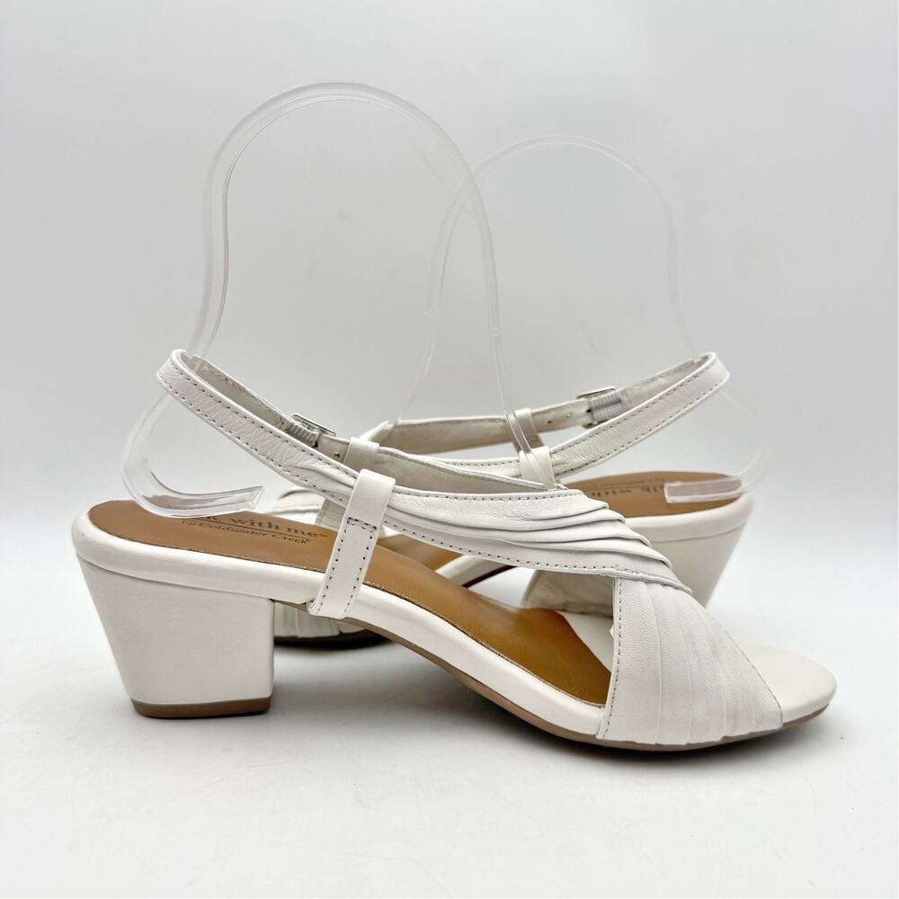 Coldwater Creek Womens Clarissa Slingback Sandals Size 6 White Leather NIB - Picture 3 of 11